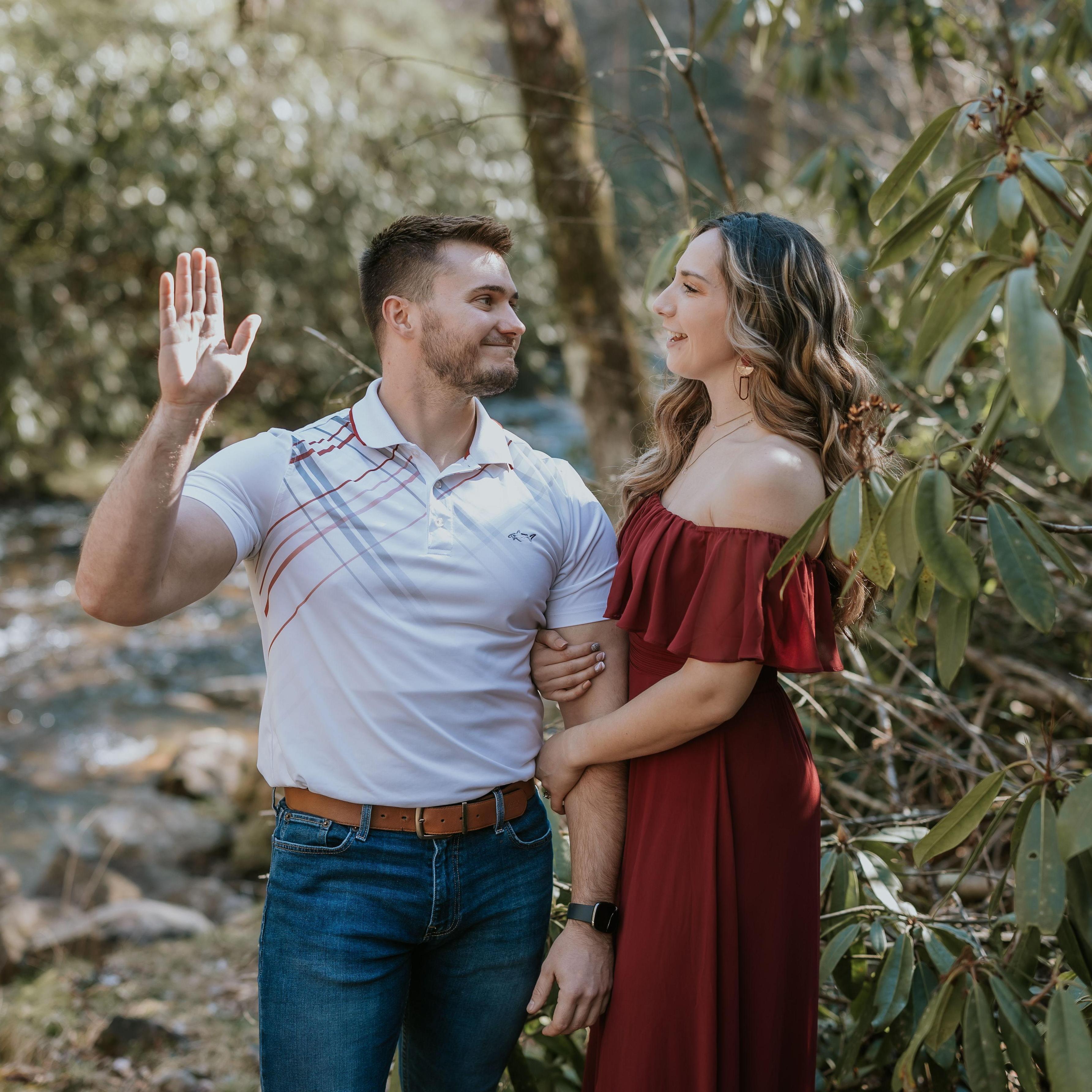 Josh's immediate reaction to the question, "Who's marrying into a crazier family?"