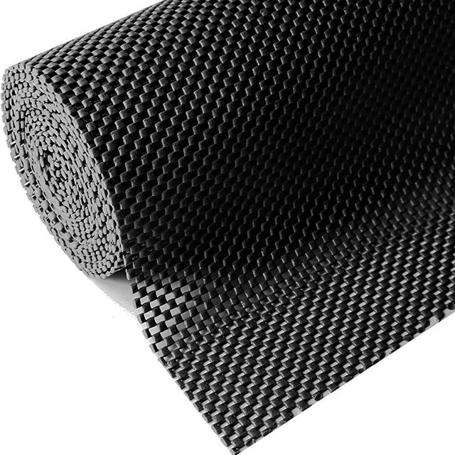 Shelf Liner, Non-Adhesive Roll Drawer Liners 12 Inches x 20 Feet for Drawers, Non Slip Grip Durable Strong Clean, for Cabinets, Kitchen, Storage, Desks, Kitchenware, Tableware, Black