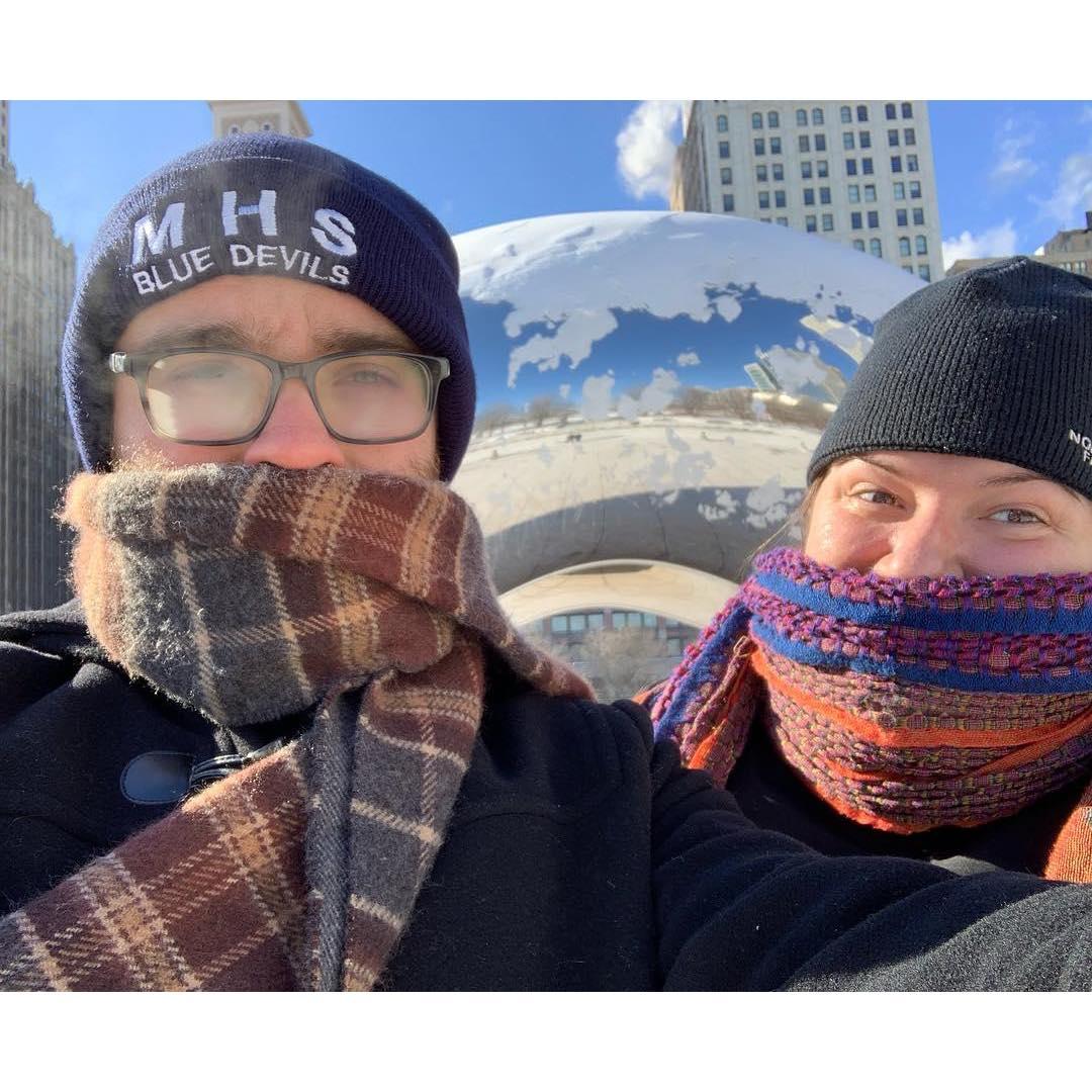 Our first trip as a couple was to Chicago. Unfortunately, the Polar Vortex also planned a visit the same weekend.