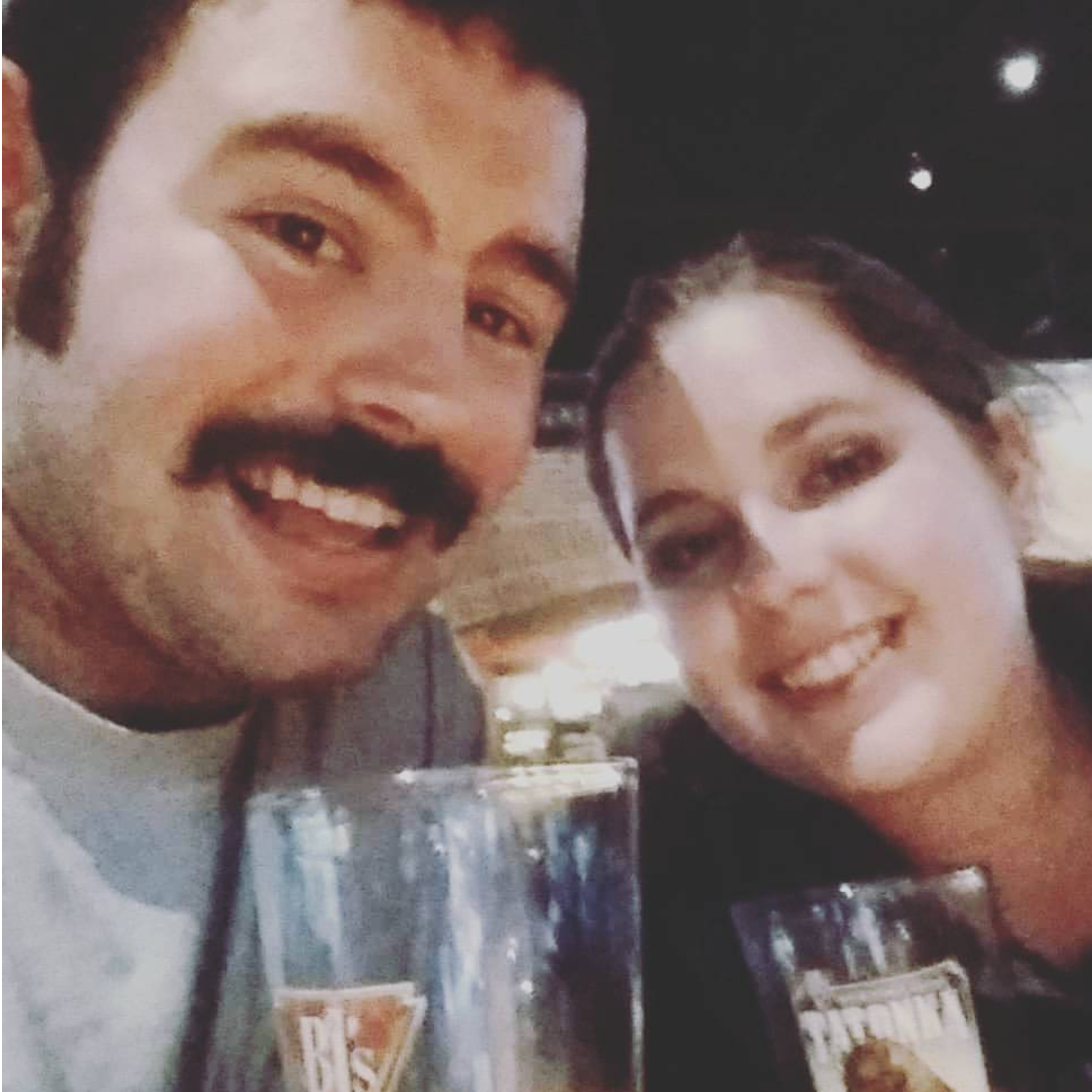 Celebrating Megan's job offer at BJ's Brewhouse