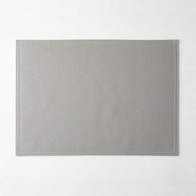 Faux Black Leather Placemat
