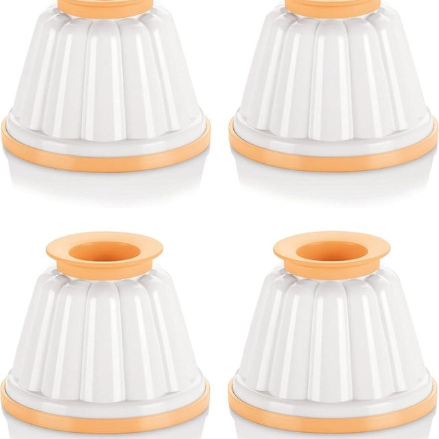 Tescoma 630590.00 Pudding Molds, Custard Mould, Set of 4 Cups with Lid