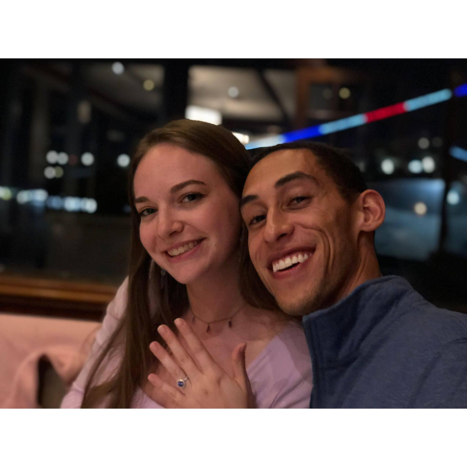 Engagement dinner party right after saying "YES"