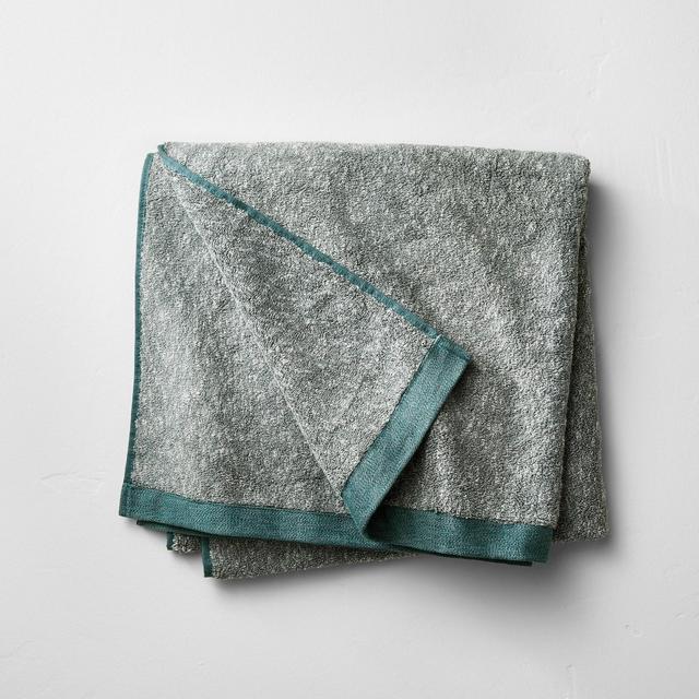 Slub Cotton Bath Towel Teal Blue - Casaluna™