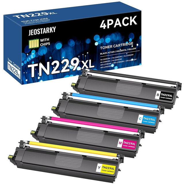 Jeostarky TN229XL TN229 Toner Cartridge High Yield Replacement for Brother TN229 TN229XL Toner Compatible with Brother MFC-L3780CDW MFC-L3720CDW HL-L3280CDW HL-L3220CDW HL-L3300CDW HL-L3295CDW Printer