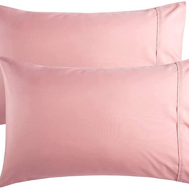 Soft&Rich Luxurious Set of 2pc Pillowcases 1000 Thread Count Italian Finish 100% Egyptian Cotton - (Blush, Pillowcases Queen/Full (20"x30")