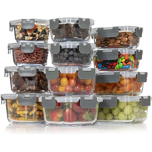 Glass Mixing Bowl 4 Sets Stackable Superior Premium Meal-prep Container W/  Locking Lid Food Box Free Shipping Storage Containers - AliExpress