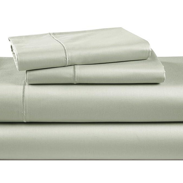 100% Egyptian Cotton Queen Bed Sheet Set – 4 Piece Queen Sheets Set, Breathable & Fade Resistant, Silky Sateen Weave for Winter Comfort, Ultra-Soft Hotel Luxury Bedding with 15" Deep Pocket - Mineral