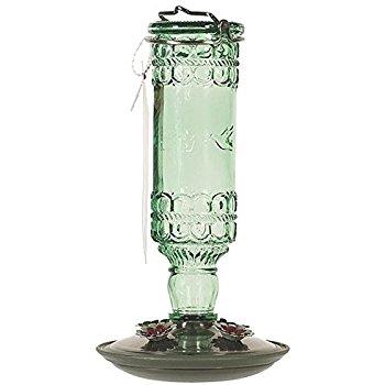 Perky-Pet  Green Glass Hummingbird Feeder