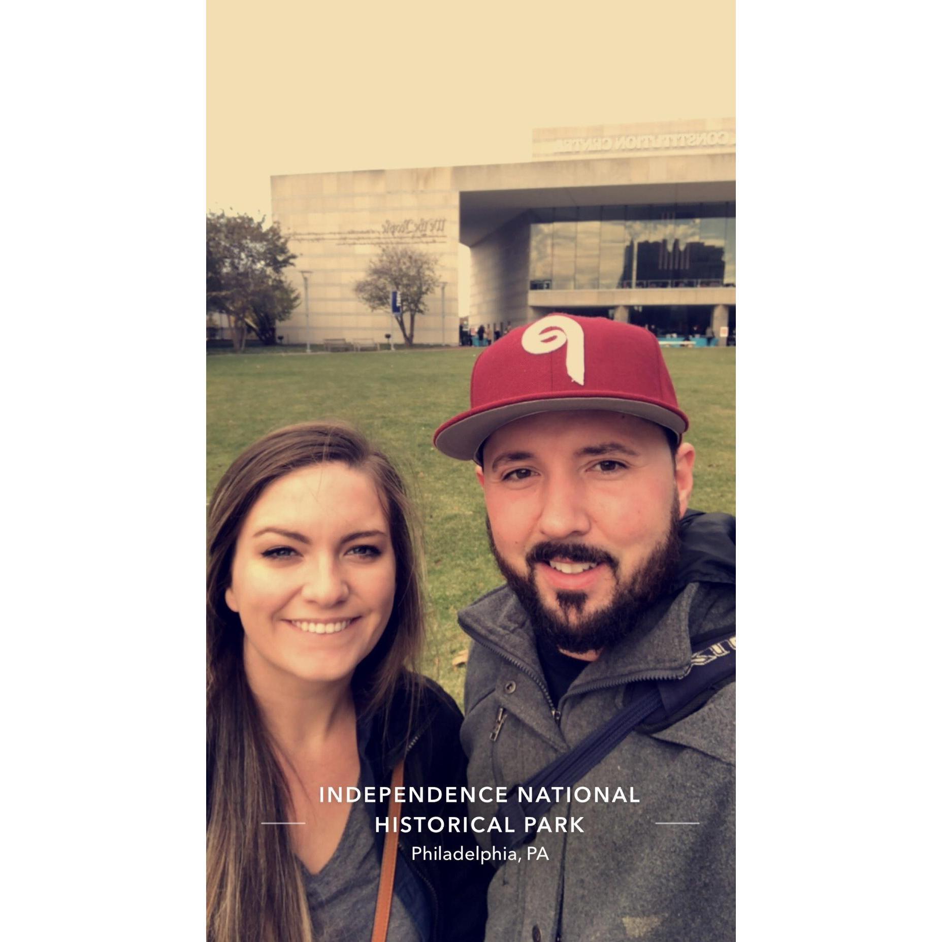 Our first trip to Philadelphia right before Liv met Dev's friends and family Nov. 22, 2017