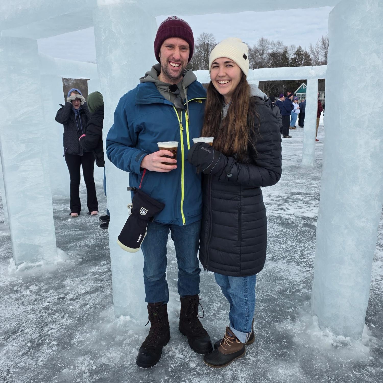 Our first Knickerbocker Ice Festival in Lake Mills