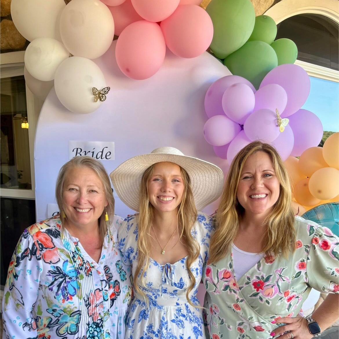 Me and my Grandmother and Step Mother in laws to be! π -Tea with the bride to be!-