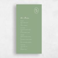 Green Wedding Menu - Dolores