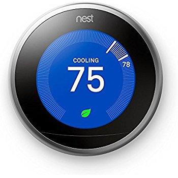 Nest Learning Thermostat 3rd Generation, Stainless Steel, Works with Amazon Alexa