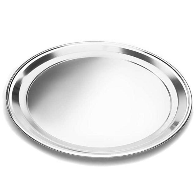 Fox Run 16" Pizza Pan, Stainless Steel, 16-Inch Round Tray, Silver (4497)