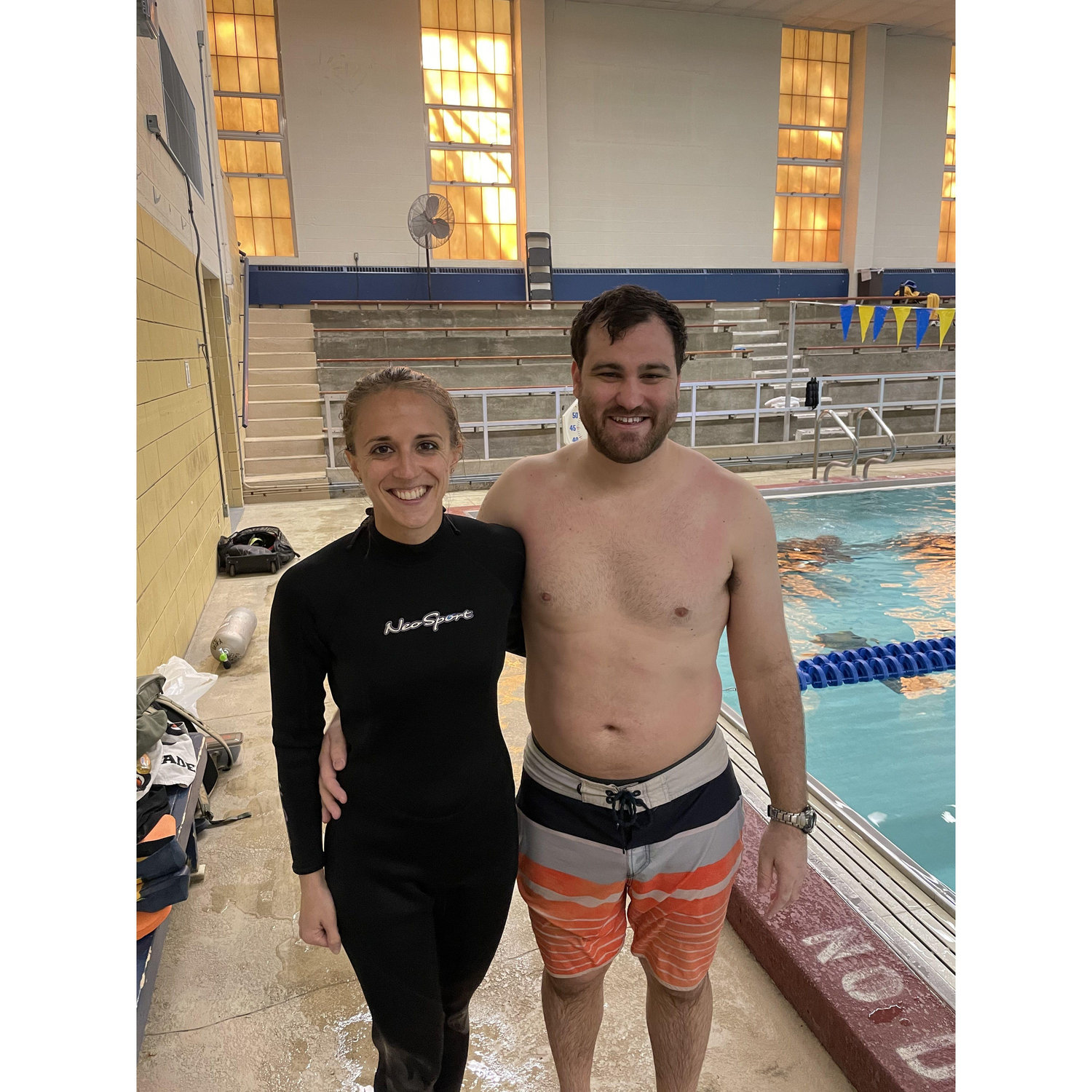 On our second date, we made a wager on a game of Scrabble: whoever lost had to plan the next date. When you play Scrabble with an English teacher…obviously Brian planned the next date: a scuba class!