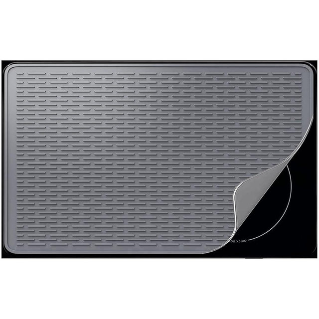 Stove Top Cover for Electric Stove - Silicone Stove Mat for Glass Top Stove, Glass Cooktop Protector, XL Dish Drying Mats For Kitchen, Range Covers for Electric Stove (Gray,36x21)