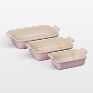 Le Creuset ® Heritage Thyme Stoneware 3-Piece Rectangular Baking Dishes Set