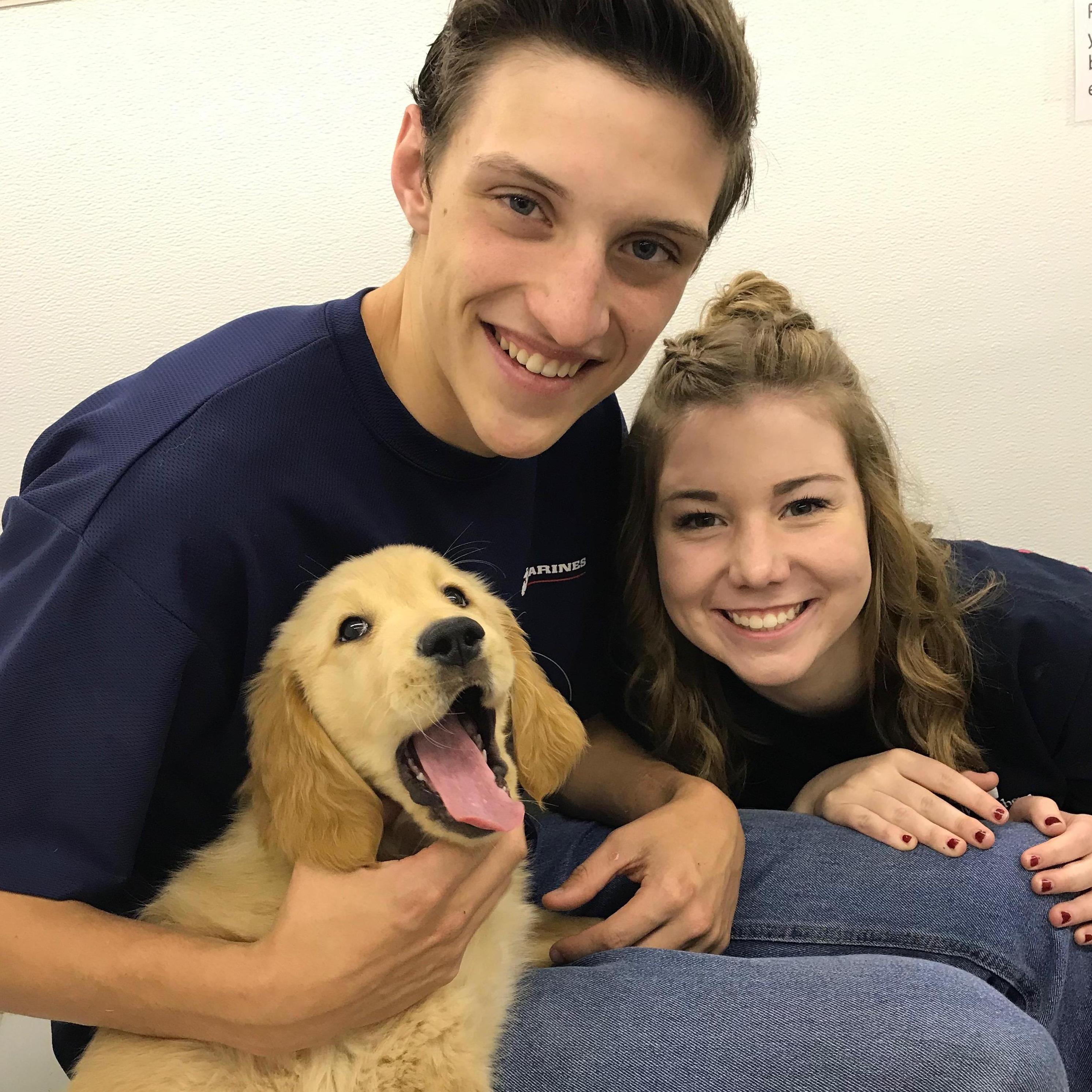 Katie and Jacob with their dream pup