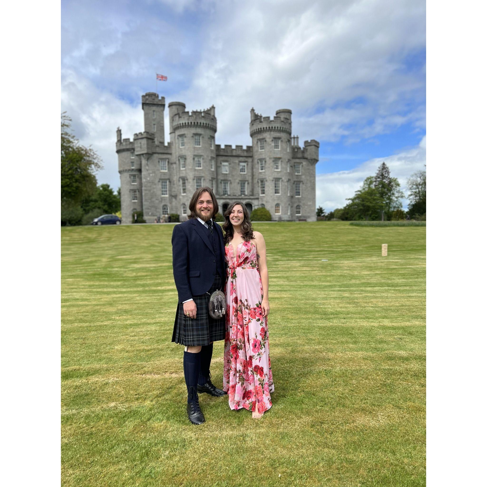 Our first international trip together to a wedding in Scotland.