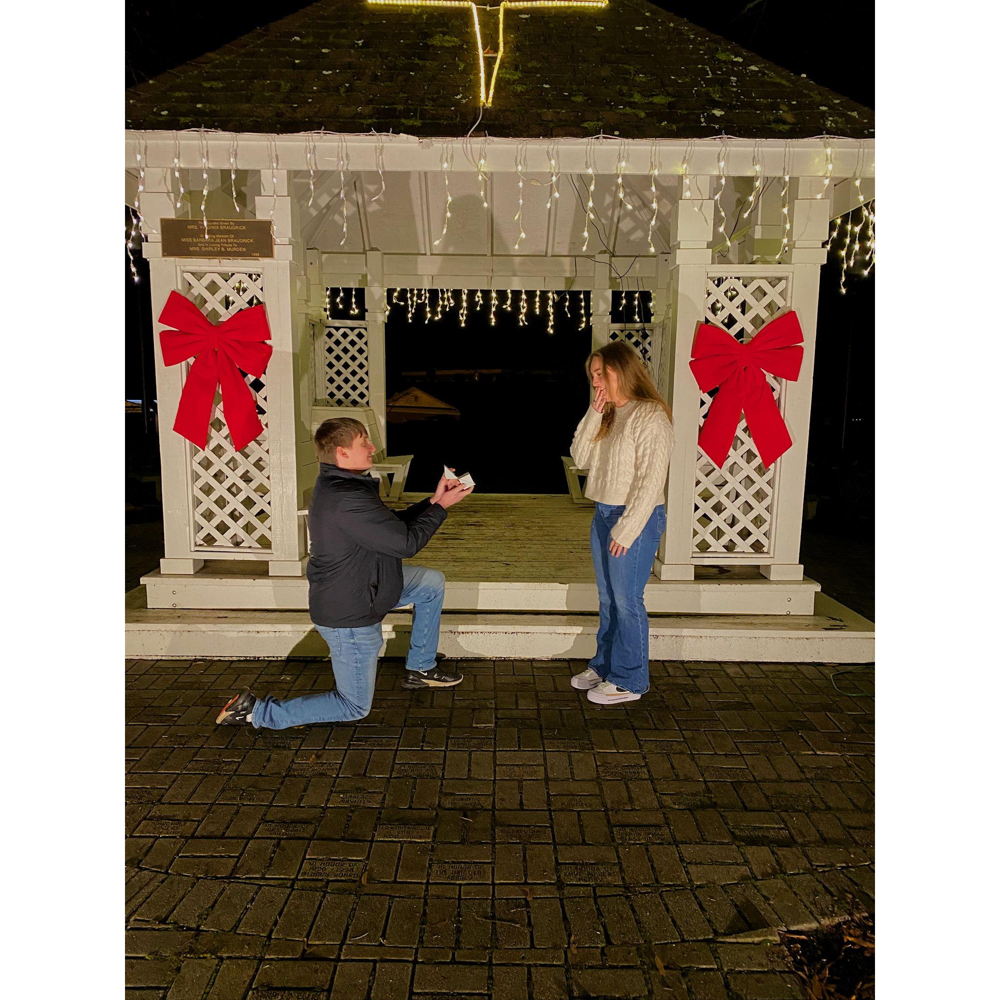 The day that he asked me to marry him and spend the rest of our lives together!!