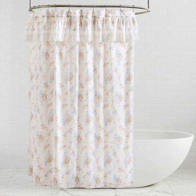 LoveShackFancy Manorbrooke Shower Curtain, Multi, 72"