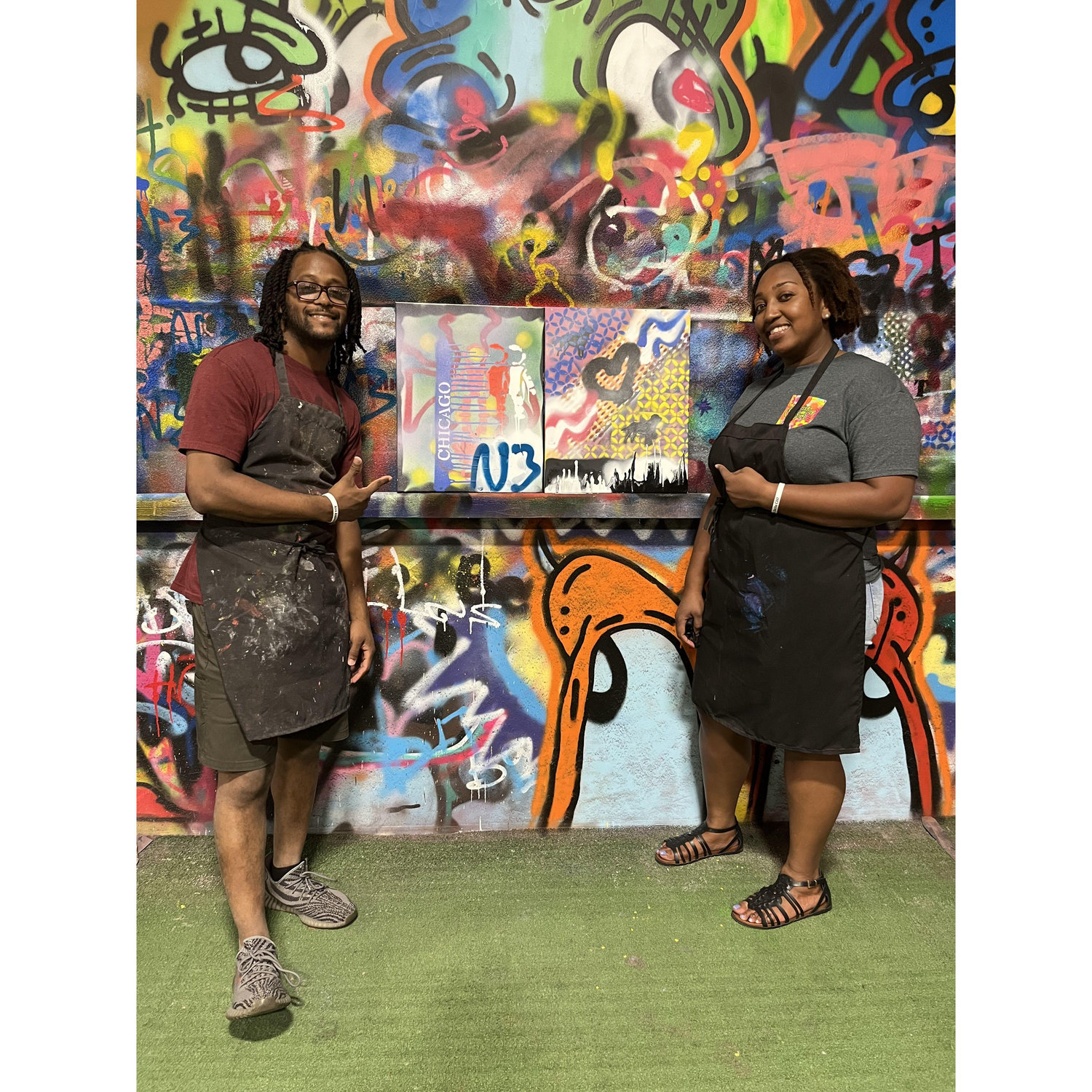 Spray Painting Art in Chicago.