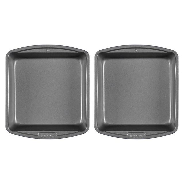 GoodCook 2pk 8x8 Set Baking Pan, 2 Pack, Gray