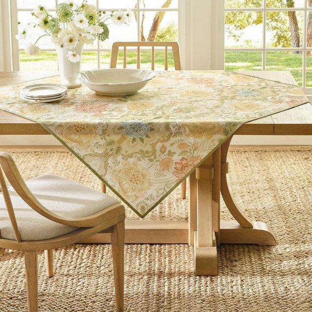 Kravet Arboretum Cotton Table Throw , 50x50", Multi