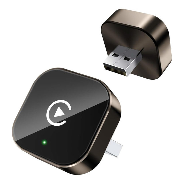 Yizro 2026 Upgraded Wireless CarPlay Adapter - Fast Auto-Connect, Stable Connection, Mini Size Plug & Play Adapter for iPhone & Android Auto Compatible Cars