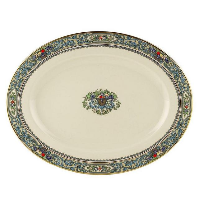 LenoxPresidential Collection Autumn Floral Fruit Basket Oval Platter