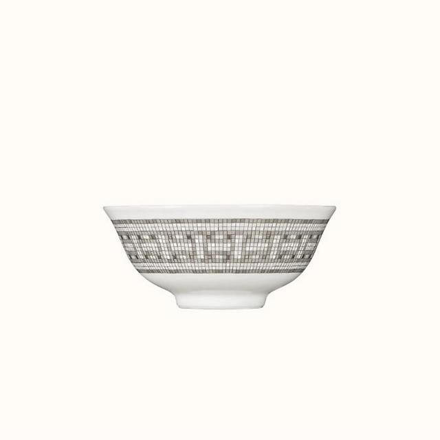 Hermes Mosaique Au 24 Platinum Soup Bowl