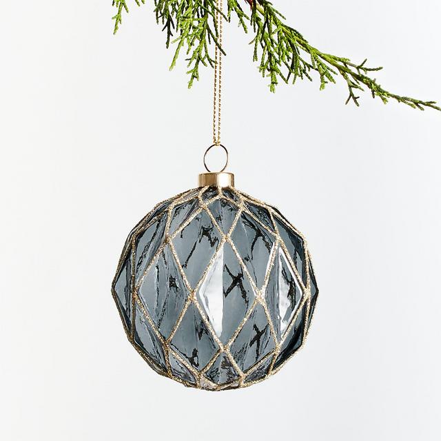 Smoke Glitter Honeycomb Ball Ornament