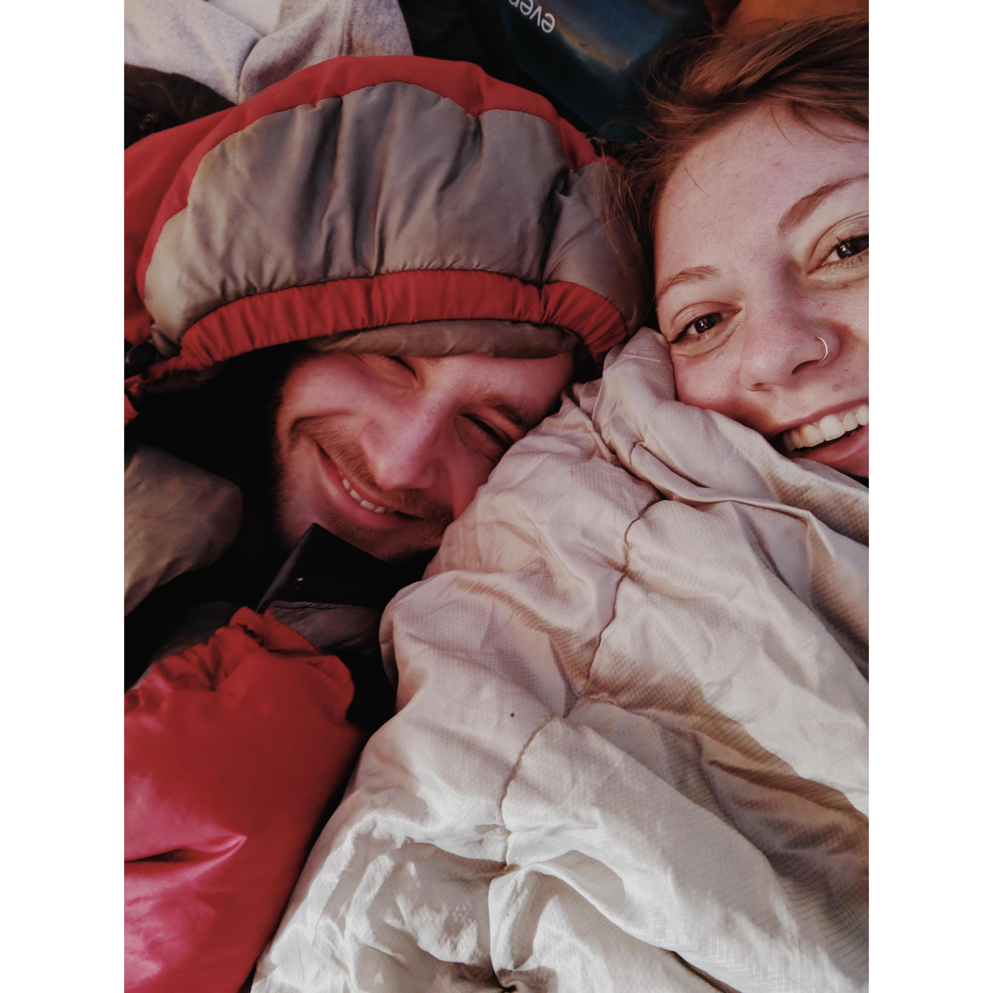 Mornings in the tent!