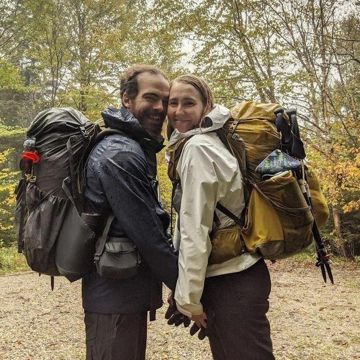 The rain couldn't stop our smiles for our 1st backpacking trip! A unique birthday trip for sure -Oct 2021