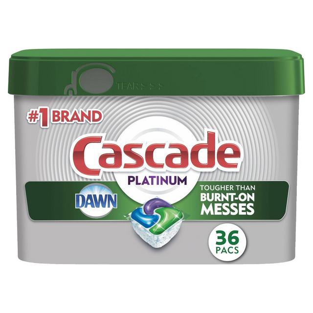 Cascade Platinum ActionPacs Dishwasher Detergent - Fresh Scent - 36ct