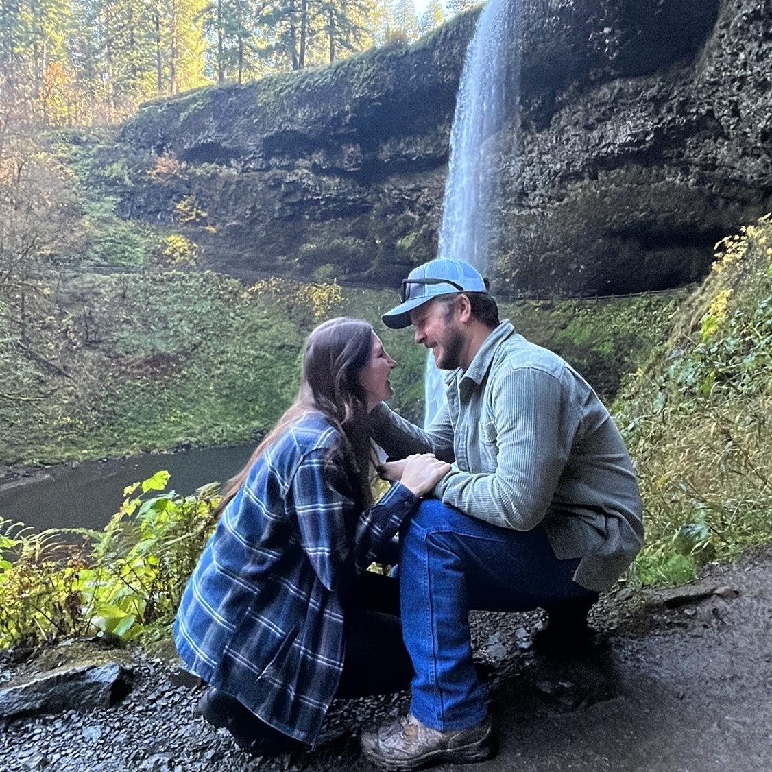 When Alex proposed at Silver Falls State Park, OR
