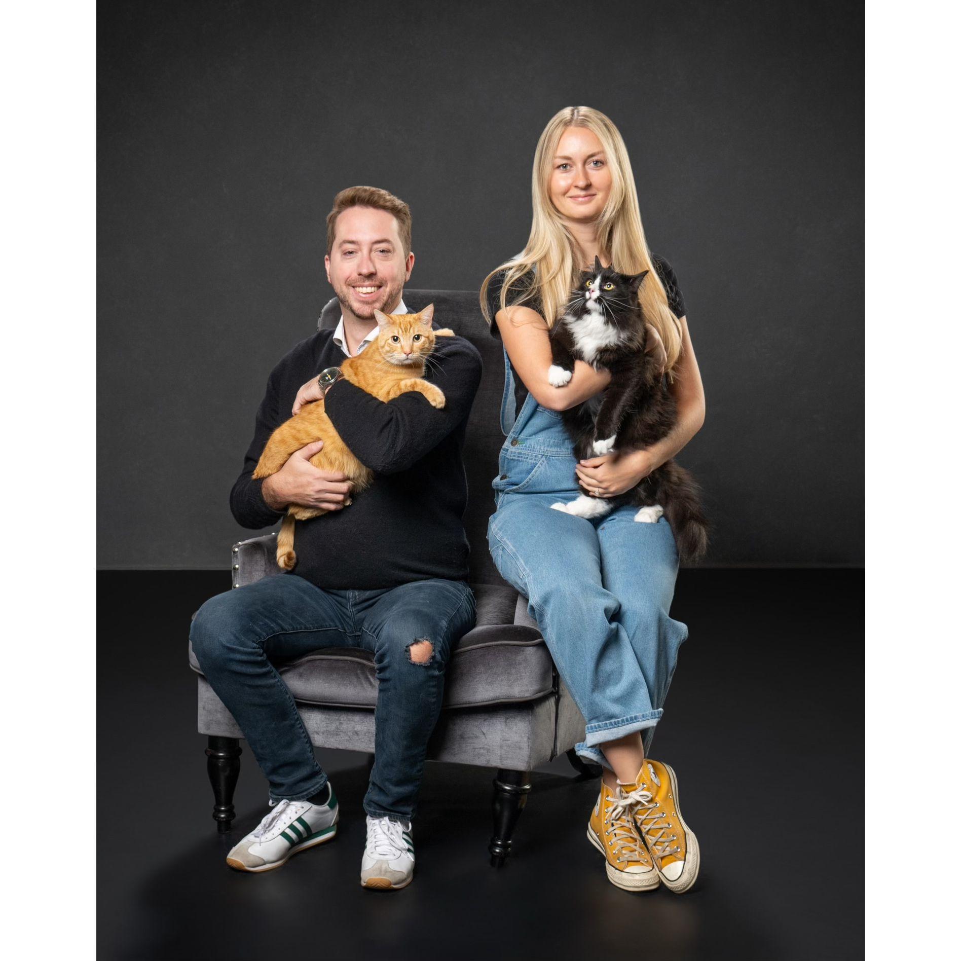 Travis signed us up for an instagram contest for professional photos with our cats! We won, and it was only kind of a scam.