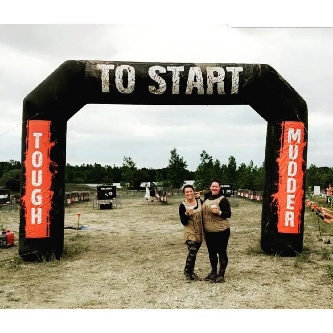 Jessi and Katie after their first Tough Mudder in 2019!