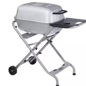 PK-TX Portable Cast Aluminum Charcoal Grill and Smoker in Gray Silver