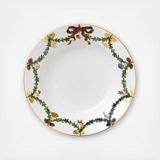 Star Fluted Christmas Rim Soup Bowl