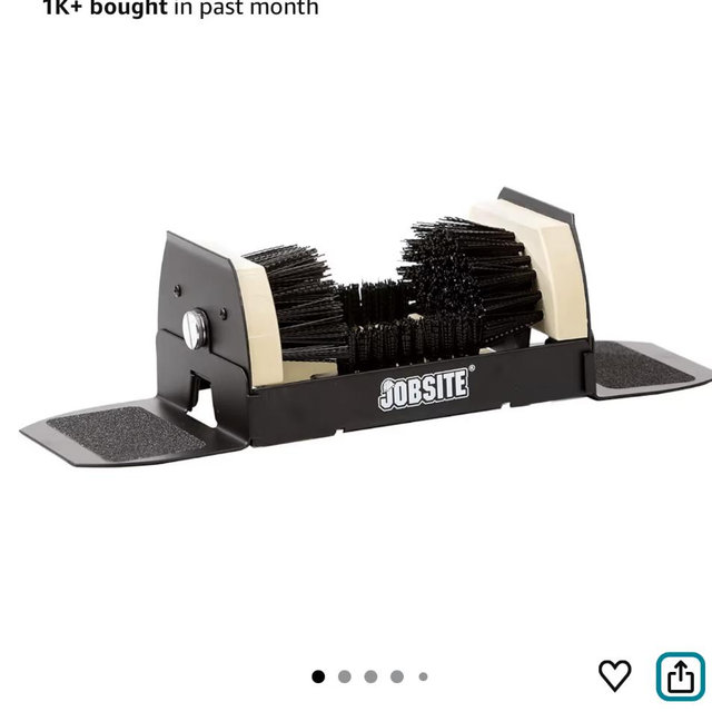 Jobsite Boot Scrubber - Outdoor Shoe Scraper Cleaner Brush - Extra Wide