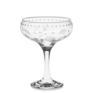 Vintage Etched Coupe Glasses