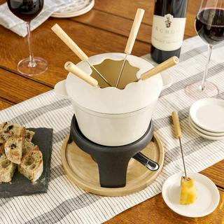 Rustic Farmhouse 10-Piece Fondue Set