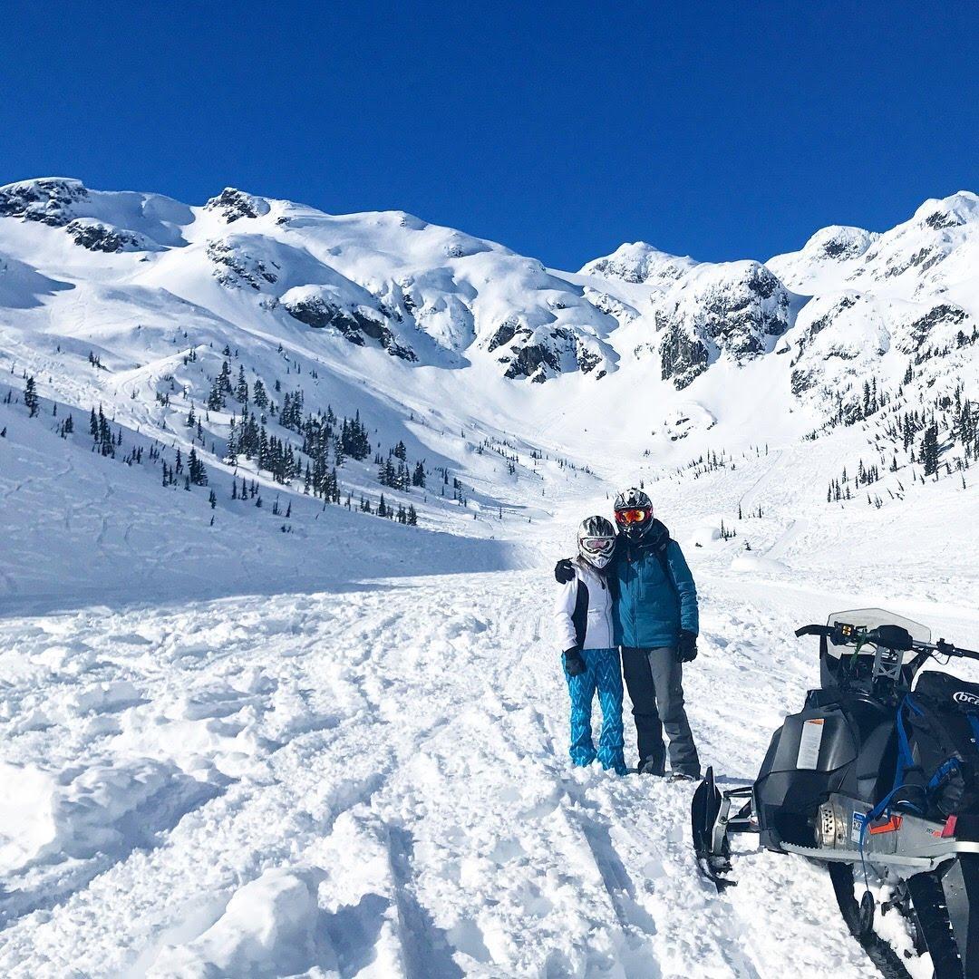 Snowmobiling in Whistler, Canada