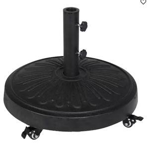 50 lbs. Concrete and Resin Patio Umbrella Base in Black
