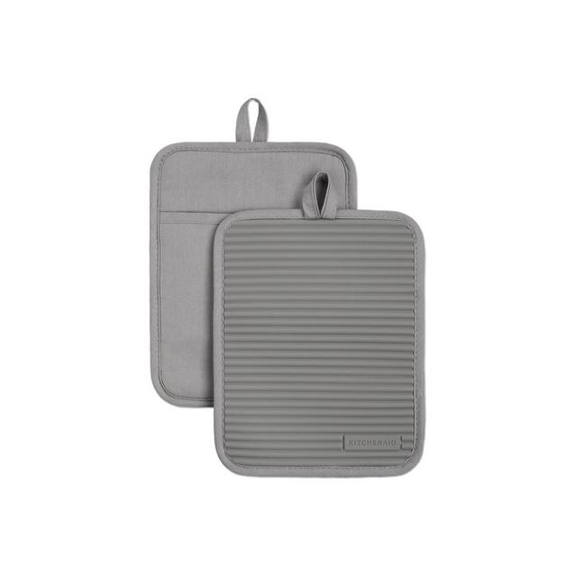 KitchenAid Ribbed Soft Silicone 2-Pc. Pot Holder Set