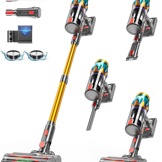 KARDV Cordless Vacuum Cleaner, 580W 48KPA 70Mins Vacuum Cleaners for Home, Cordless Stick Vacuum with Touch Screen, Anti-Tangle & Wall Mount Charge, Wireless Vacumm for Home/Pet Hair/Carpets/Floors