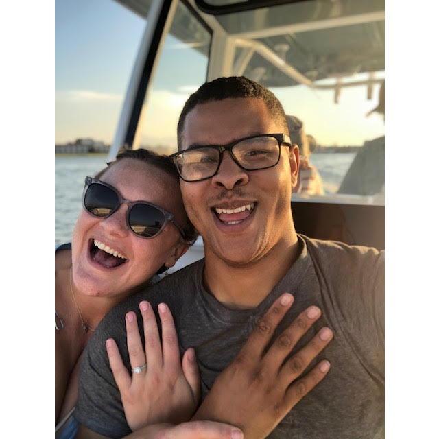 Boat ride on the Choptank River after getting engaged.