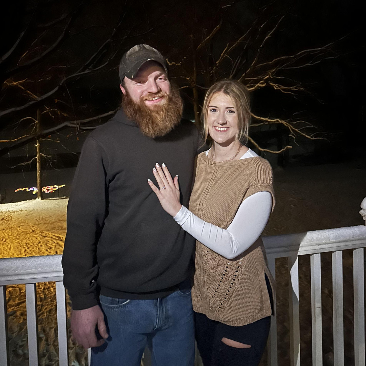 The night he proposed. New years Eve.